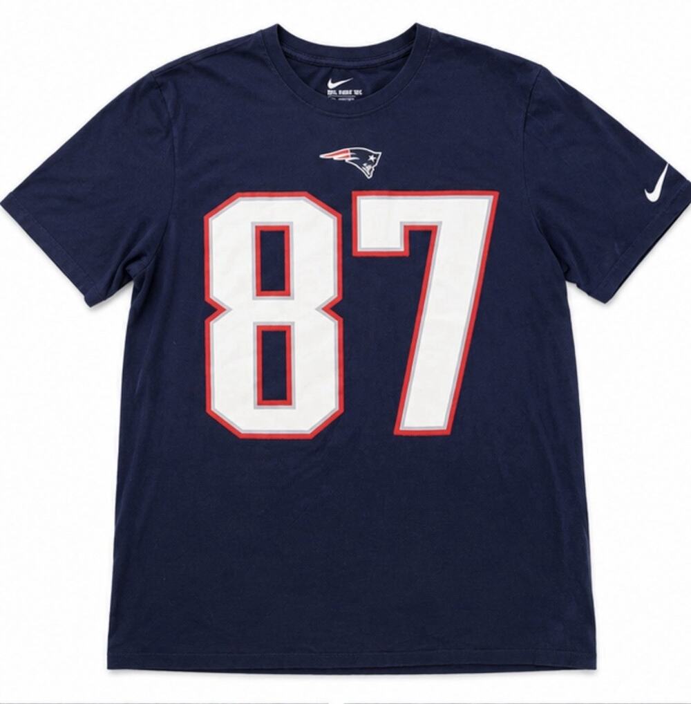 Nike Rob Gronkowski #87 New England Patriots NFL T-Shirt Men’s Large Blue